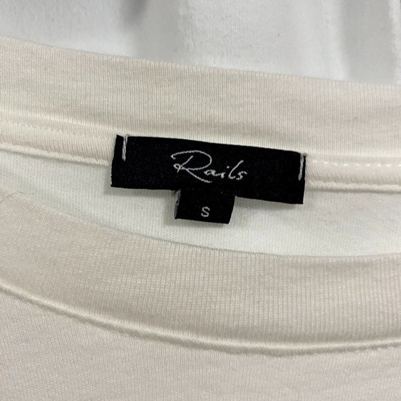 Rails The Boxy Crew White Multi-Color Daisy Embroidery Size S - Picture 3 of 8